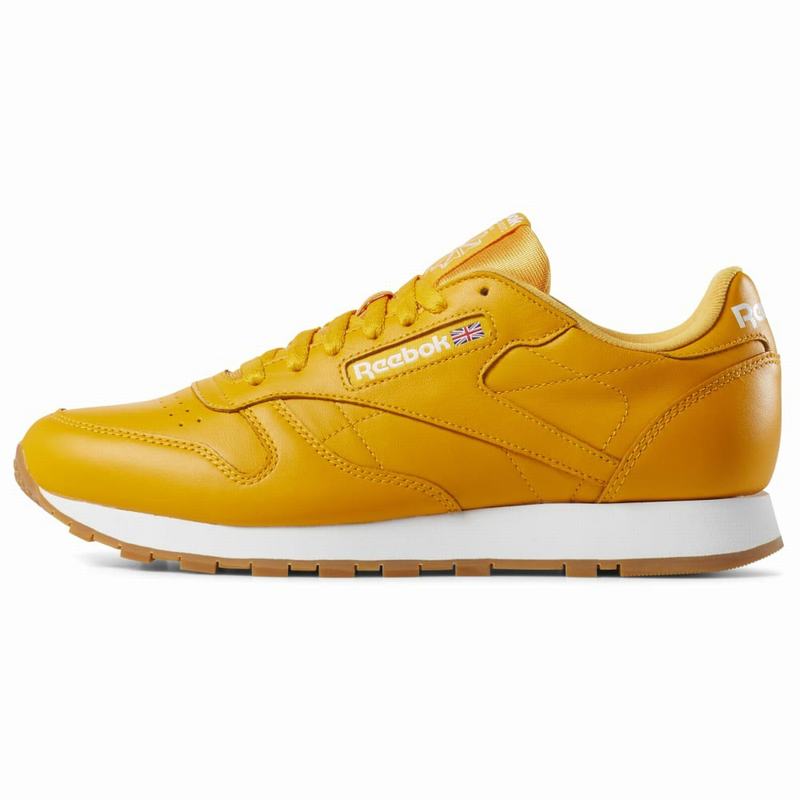 Reebok Classic Leather Tenisky Panske - Žlté/Biele HW9668JD